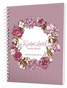 Well Planned Day: Homeschool Planner - Apple Blossom Portrait (3-4 Students)