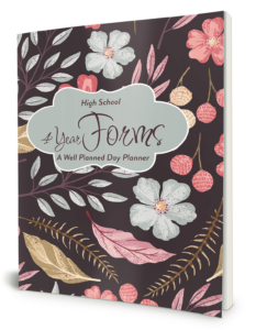 Well Planned Day: High School 4 Year Forms - Apple Blossom