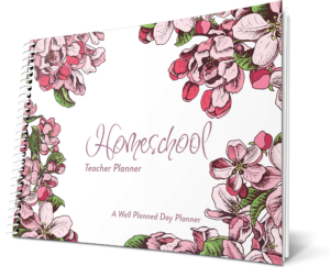 Well Planned Day: Homeschool Planner - Apple Blossom Landscape (5-6 Students)