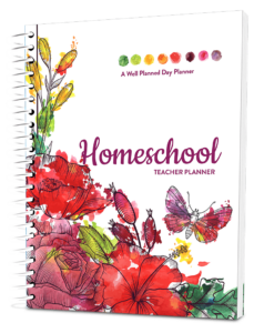 Well Planned Day: Homeschool Planner - Arts and Crafts Portrait (3-4 Students)