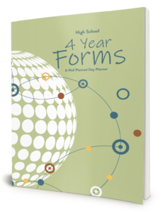 Well Planned Day: High School 4 Year Forms - Circles