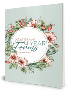 Well Planned Day: High School 4 Year Forms - Wild Rose