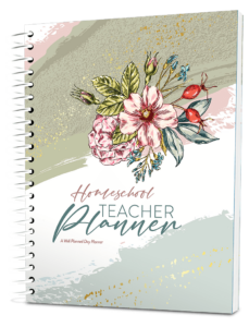 Well Planned Day: Homeschool Planner - Wild Rose Portrait (3-4 Students)