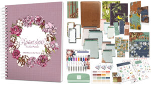 ULTIMATE BUNDLE - Well Planned Day: Homeschool Planner - Apple Blossom Portrait (3-4 Students)