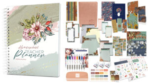 ULTIMATE BUNDLE - Well Planned Day: Homeschool Planner - Wild Rose Portrait (3-4 Students)